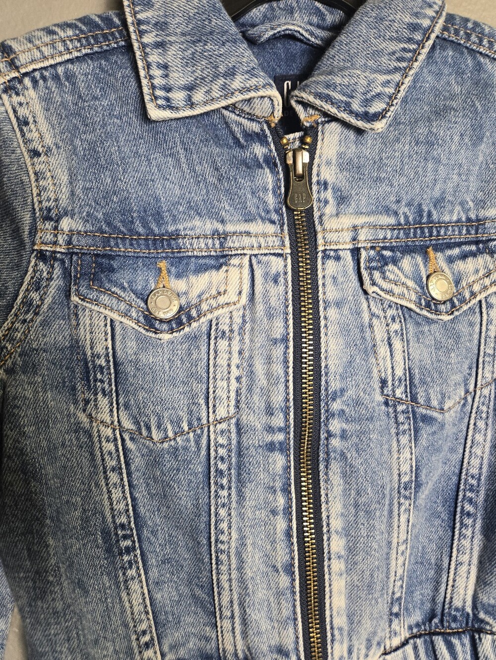 Gap Fall 2024 Iconic Bomber Denim Jacket Size 5 - Picture 5 of 14